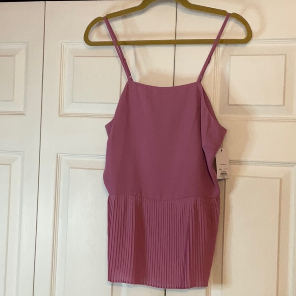 Nine West Lavender Purple Sleeveless Blouse Top Medium New